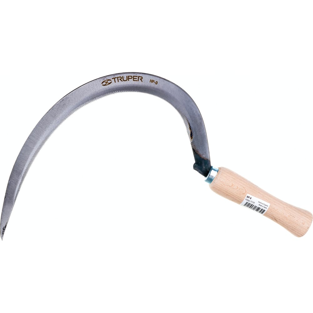 Серп Truper нож для бисквита длина лезвия 35 см крупные зубцы ручка дерево