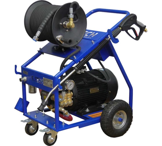 Изображение товара Мойка высокого давления для грузовой и спецтехники C-TECH 250 бар, до 15 л/мин, 7.5 кВт, профессиональная, мобильная NTR2515ET3E4BP2DFMT-30-SF60-TN90