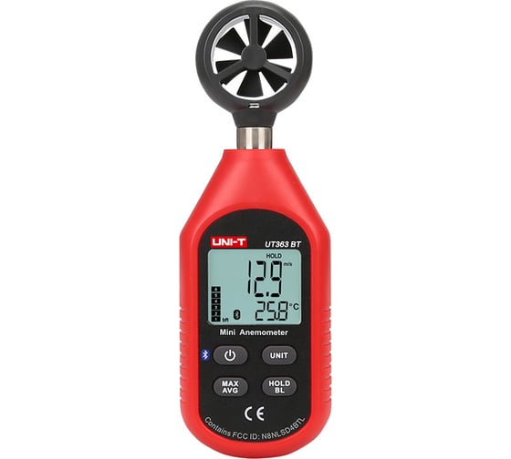 Изображение товара Цифровой анемометр-термометр с крыльчаткой UNI-T UT363BT 00-00011273