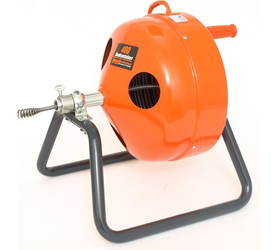 Изображение товара Механический ручной аппарат GENERAL PIPE "Оса-мини 400". Спираль ФЛЕКСИКОР 13мм х 22,5м. Насадка Бурав, U-образный зубчатый скребок 475FL3+