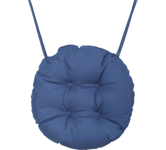 Изображение товара Круглая подушка-сидушка для мебели Mona Liza диам. 40 см, бостон, синяя 519151/3