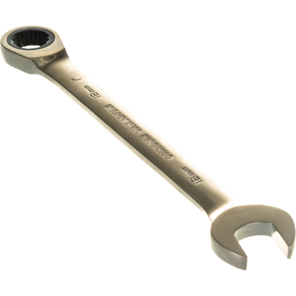 Комбинированный трещоточный ключ 18 мм дт 100/5 дело техники 515018 - фото 1