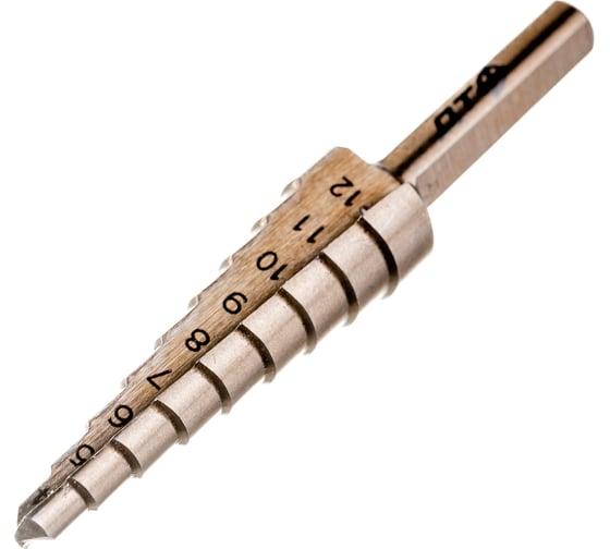 Изображение товара Сверло ступенчатое по металлу Дело Техники, 9 ступ., Ø4-12мм 216124