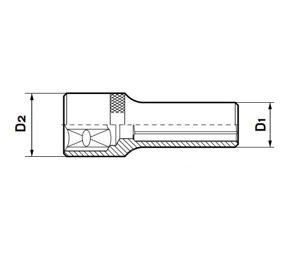 Изображение товара Головка 6-ти гранная длинная (12 мм; 3/8") ДТ/200 Дело Техники 610212