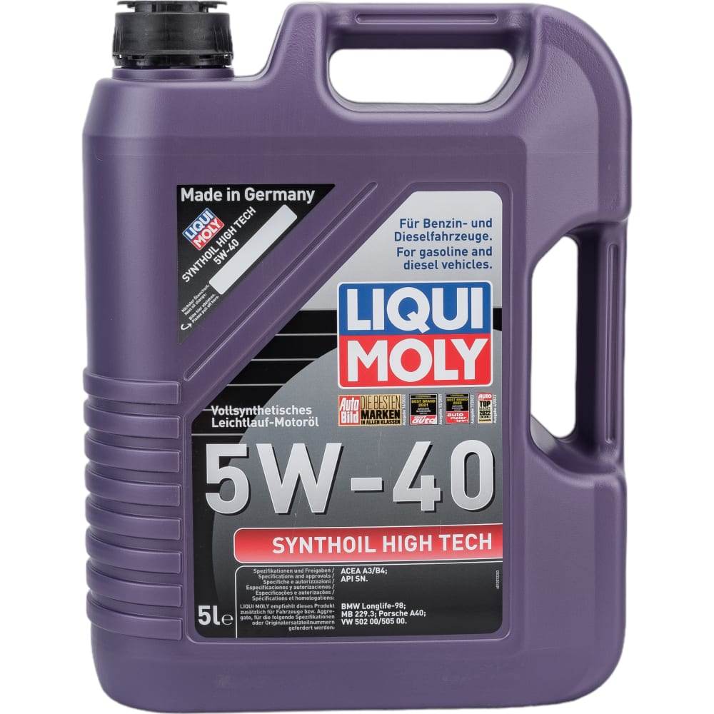 Синтетическое моторное масло LIQUI MOLY масло моторное синтетическое 5w40 rosneft magnum ultratec 4 л 40815442