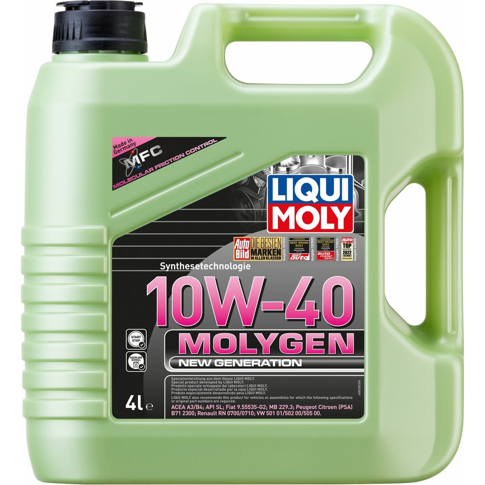 НС-синтетическое моторное масло LIQUI MOLY масло моторное liqui moly hc molygen new generation 5w 30 4 л