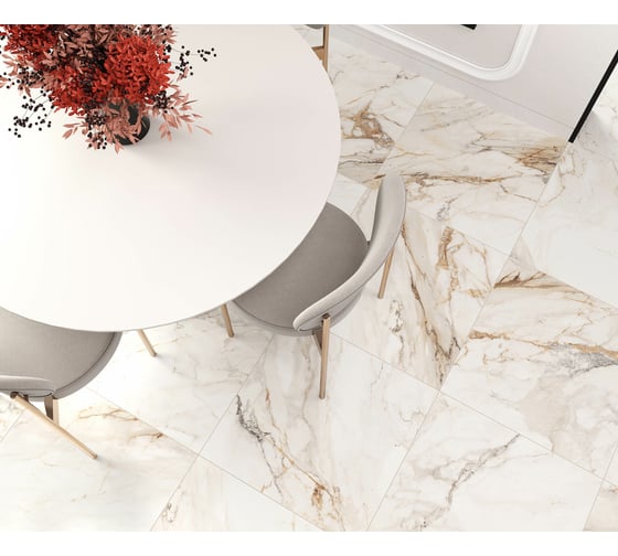 Изображение товара Керамогранит LAPARET Calacatta borgini 60x60 см, структурный, 1.44 кв. м, 4 шт. х9999289600