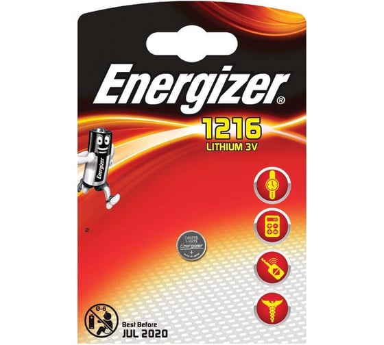 Изображение товара Батарейка Energizer ENR Lithium CR1216 FSB1 7638900411508