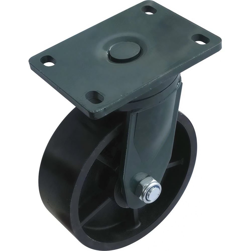 Изображение товара Поворотное промышленное колесо без резины 200 мм грузоподъемность 2000 кг сталь