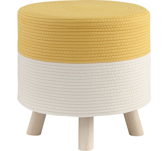 Изображение товара Пуф Bergenson Bjorn Devy D40x40 см, бежевый/горчичный TL-BB-PFDV-PN-CTN-M40