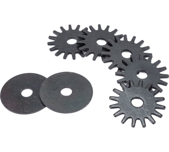 Изображение товара Шарошки 32x2x6.5 мм, звездочки тупозубые, сталь 20, твердость 42-46 HRC (комплект из 5 шт) CNIC 63607