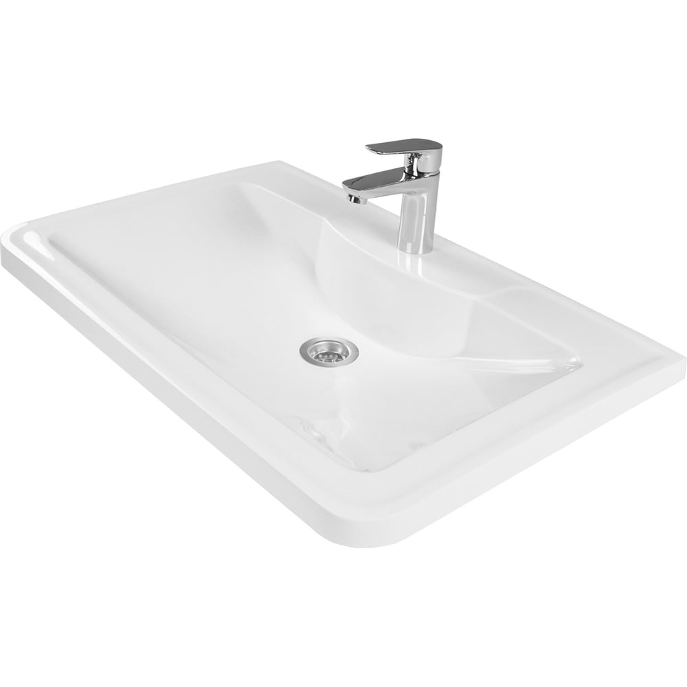 Изображение товара Мебельный умывальник ИТАНА Adelina 70 белый прямоугольный глянцевый