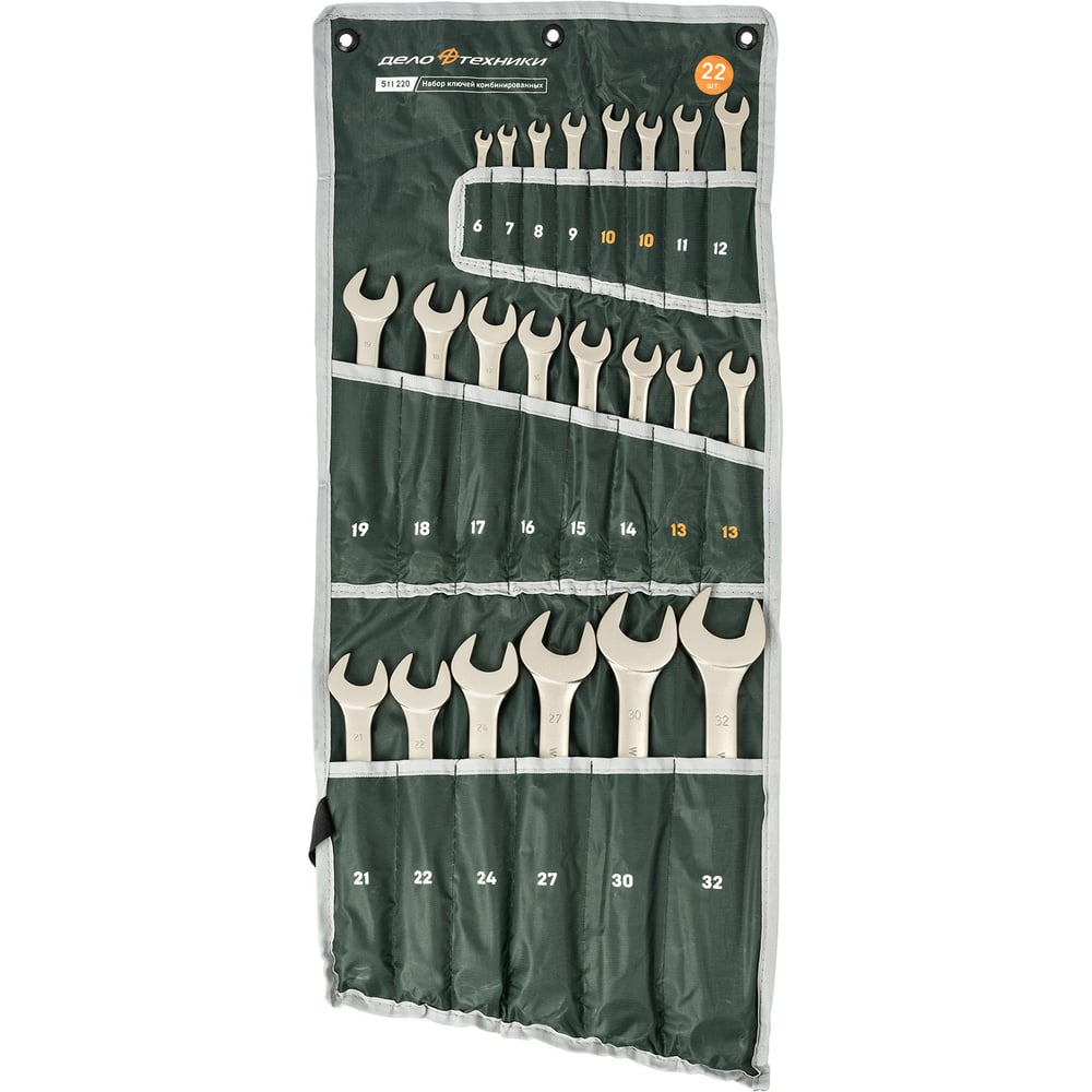 Изображение товара Набор комбинированных ключей 22 шт ДТ/4 с сумкой профессиональный