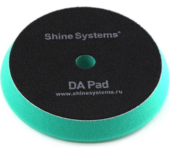 Изображение товара Полировальный круг экстра твердый DA Foam Pad Green 155 мм, зеленый Shine systems SS556