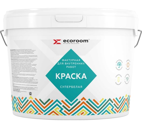 Изображение товара Фактурная краска ECOROOM для внутренних работ, 16 кг E-Кр-3245/16