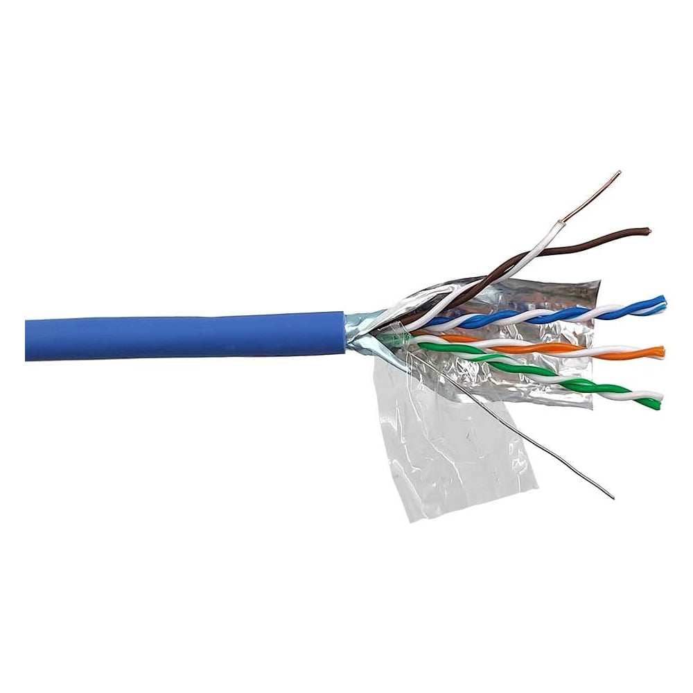 Кабель FTP LANMASTER кабель lanmaster ftp 4 пары кат 6a с перегородкой 500mhz lszh синий 305 м