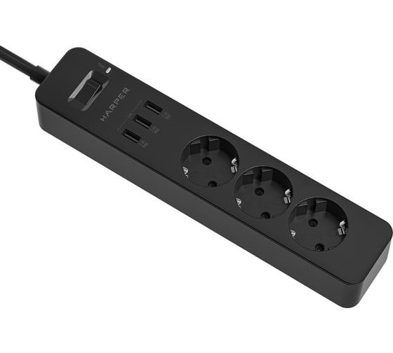 Изображение товара Сетевой фильтр Harper UCH-315 Black H00003418