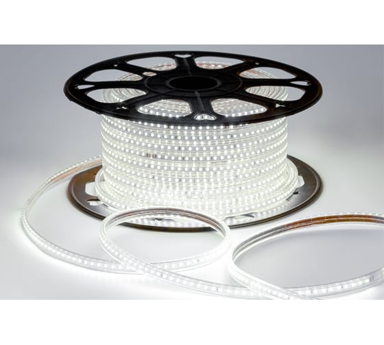 Изображение товара Светодиодная лента OGM 220В, 7Вт/м, smd2835, 120д/м, ip65, 600Лм/м, 13x7мм, 50м, 4000к / O17-08