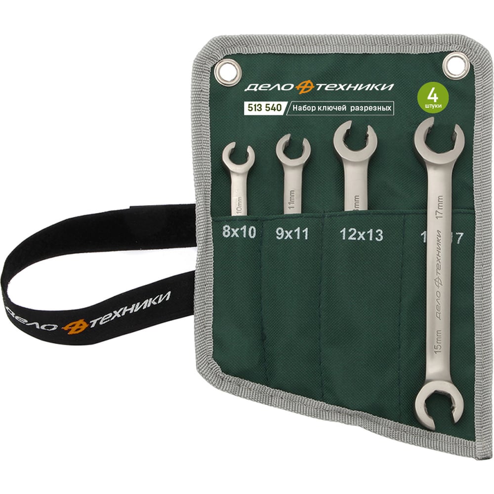 Изображение товара Набор разрезных ключей 4 шт с сумкой ДТ/40 профессиональный инструмент