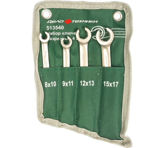 Изображение товара Набор разрезных ключей 4 шт сумка ДТ/40 Дело Техники 513540