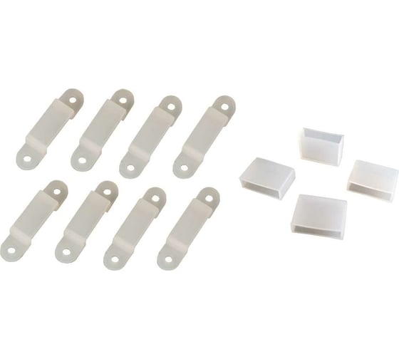 Изображение товара Комплект креплений для ленты светодиодной Jazzway PLS 2835/168-24В (8клипс+4заглушки) 5039650