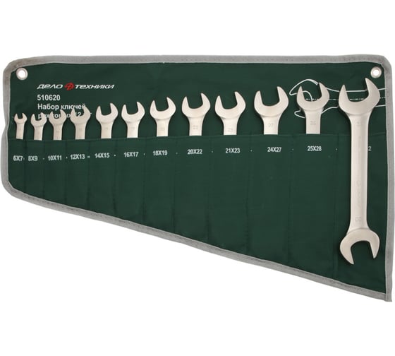Изображение товара Набор ключей Дело Техники рожковых 12 штук, планшет тетрон. 510620