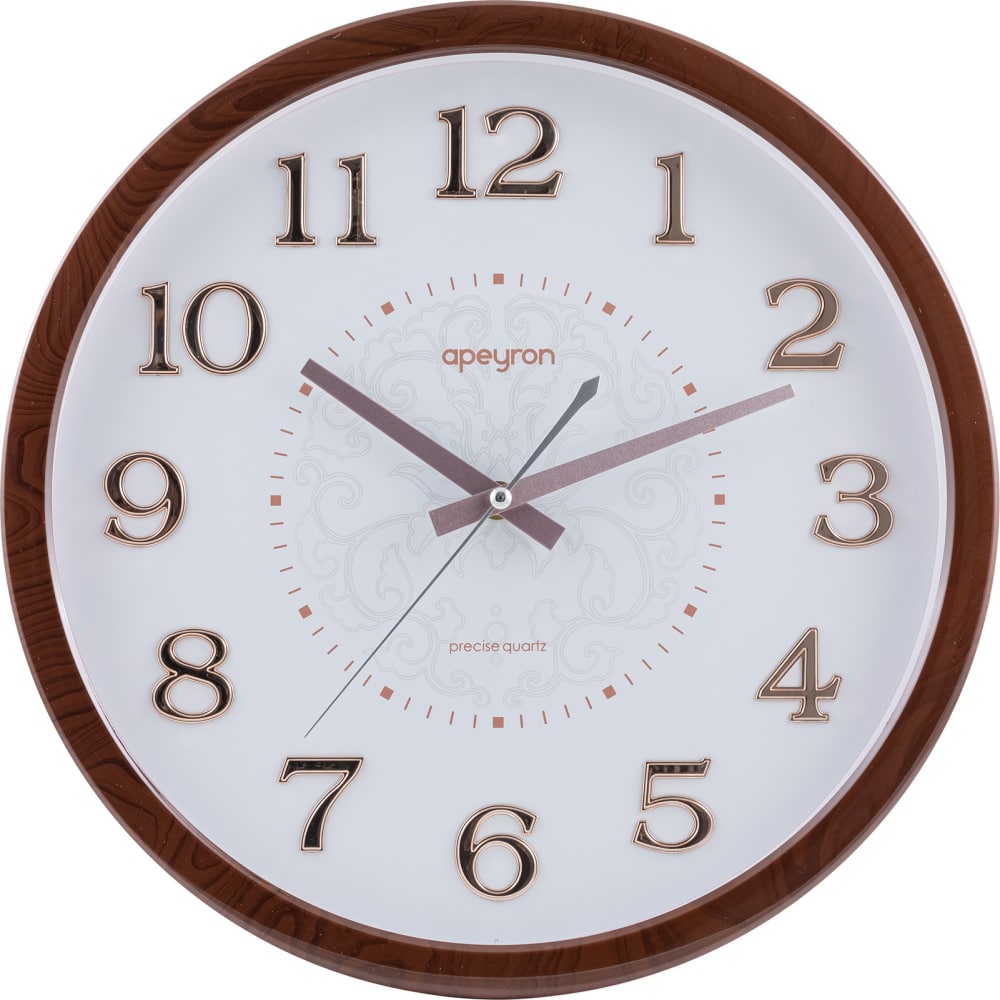 Круглые настенные бесшумные часы Apeyron часы настенные интерьерные кухня coffee time бесшумные d 34 см