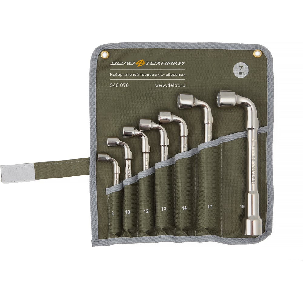 Изображение товара Набор торцевых ключей Дело Техники сквозных 7 шт. 8-19 мм профессиональный