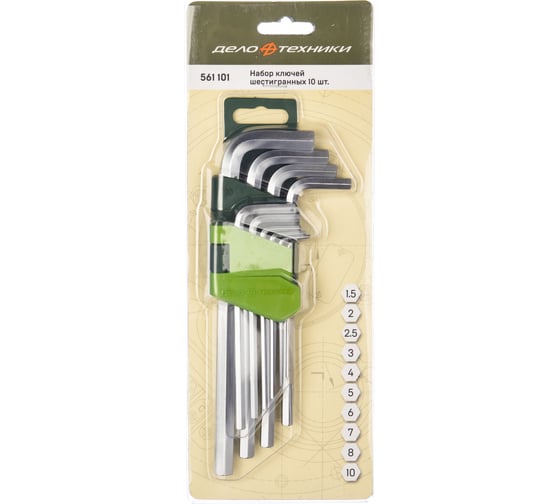 Изображение товара Набор ключей Дело Техники шестигранных, 10шт. 561101