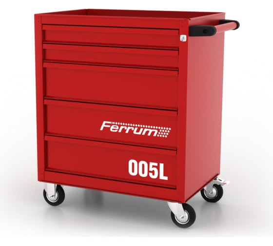 Изображение товара Тележка инструментальная FERRUM с 5 ящиками 02.005L-3000