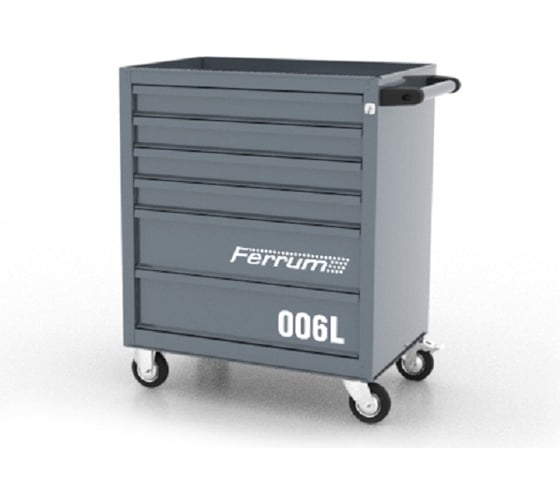 Изображение товара Тележка инструментальная FERRUM с 6 ящиками 02.006L-9007