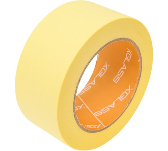 Изображение товара Малярная клейкая лента для наружных и внутренних работ XGLASS УФ-стойкая, 100С, жёлтая, 50 мм, 50 м, 160410