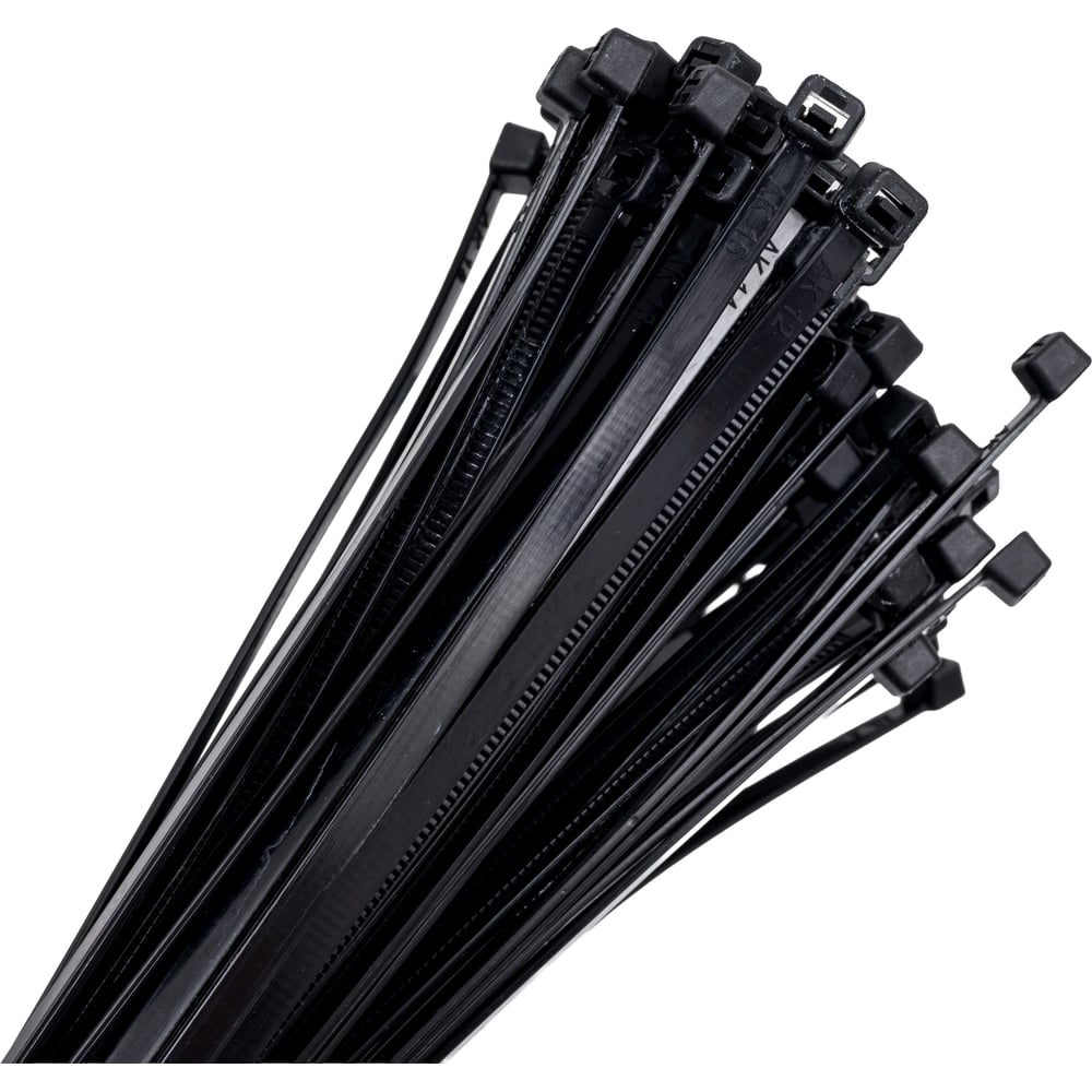 Изображение товара Нейлоновая хомут-стяжка Novocraft 5x350 мм черная упак 100 шт.