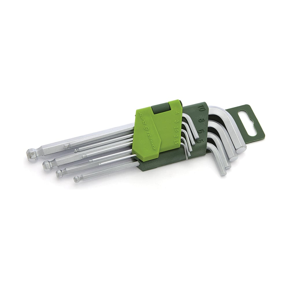 Изображение товара Набор шестигранных ключей с шаром 9 шт Дело Техники