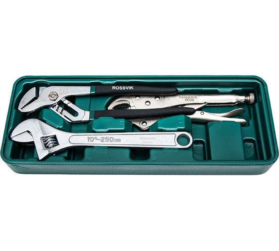 Изображение товара Набор шарнирно-губцевого инструмента Rossvik ложемент, 3 предмета LST003