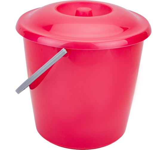 Изображение товара Ведро Martika Соло 5 л, с крышкой, перламутровое красное С631ККРА
