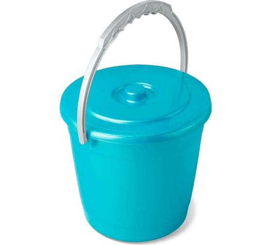 Изображение товара Ведро Martika колор 5 л, с крышкой, перламутровое бирюзовое С402КБИР