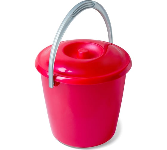 Изображение товара Ведро Martika Соло 10 л, с крышкой, перламутровое красное С633ККРА