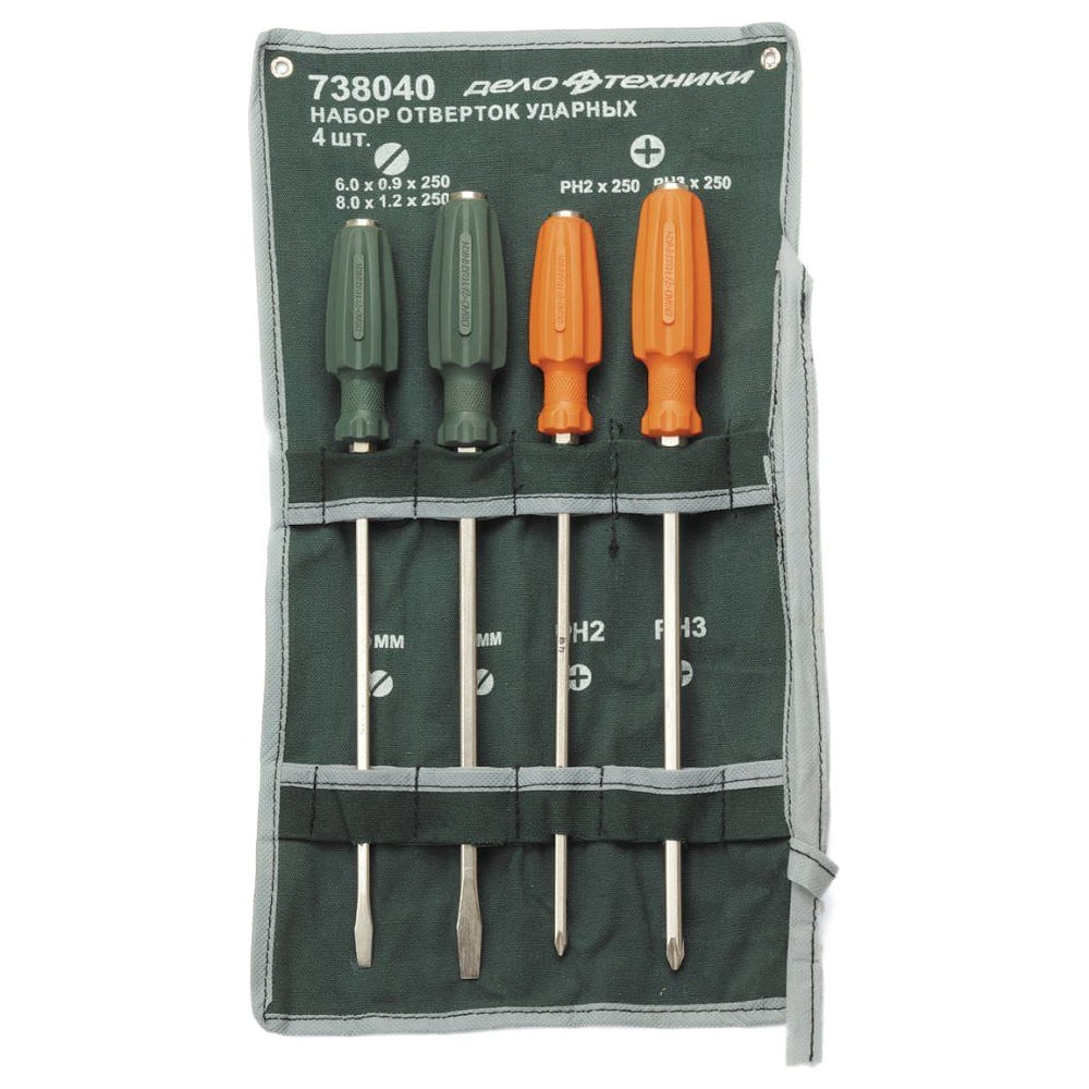 Изображение товара Набор отверток Дело Техники усиленных 250 мм, 4шт. 738040