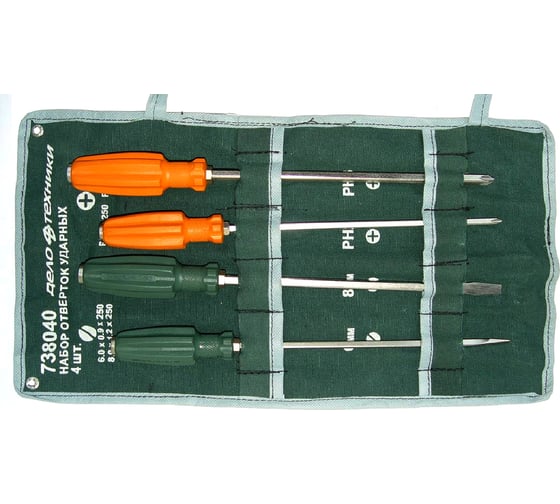 Изображение товара Набор отверток Дело Техники усиленных 250 мм, 4шт. 738040