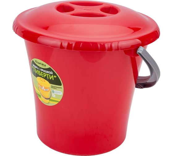 Изображение товара Ведро Martika Либерти 5 л, с крышкой, красное С602ККРА