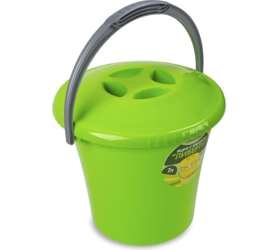 Изображение товара Ведро Martika Либерти 7 л, с крышкой, салатовое С603КСАЛ