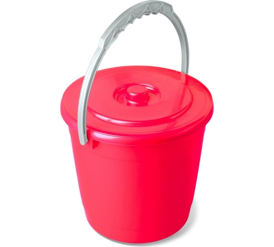 Изображение товара Ведро Martika колор 5 л, с крышкой, перламутровое красное С402ККРА