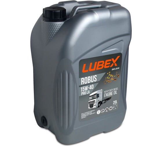 Изображение товара Минеральное моторное масло Lubex ROBUS PRO LA 15W-40 CK-4/SN Plus/CI-4/CJ-4 E9 20 л L019-0779-0020