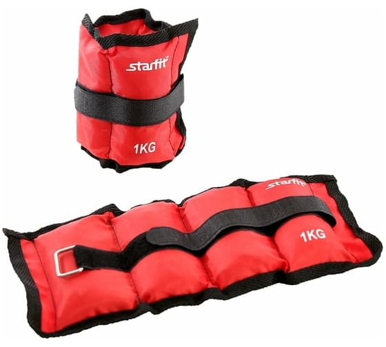Изображение товара Утяжелители Starfit WT-401 1 кг, красный УТ-00010046