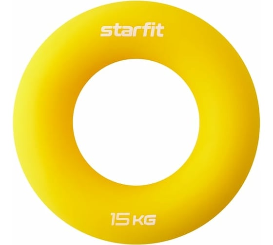 Изображение товара Кистевой эспандер-кольцо Starfit ES-404, силикогель, d=8,8 см, 15 кг, желтый УТ-00019245