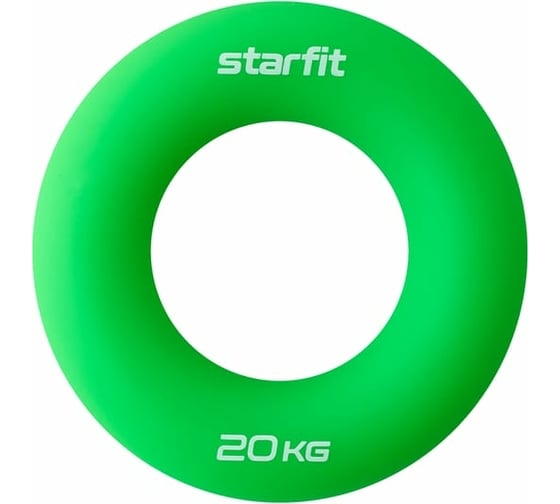 Изображение товара Кистевой эспандер-кольцо Starfit ES-404, силикогель, d=8,8 см, 20 кг, зеленый УТ-00019246