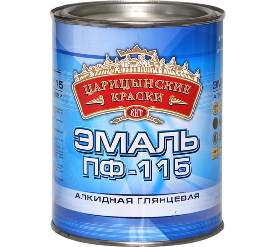 Изображение товара Эмаль Царицынские краски ПФ 115, белая, 0.8 кг 19429