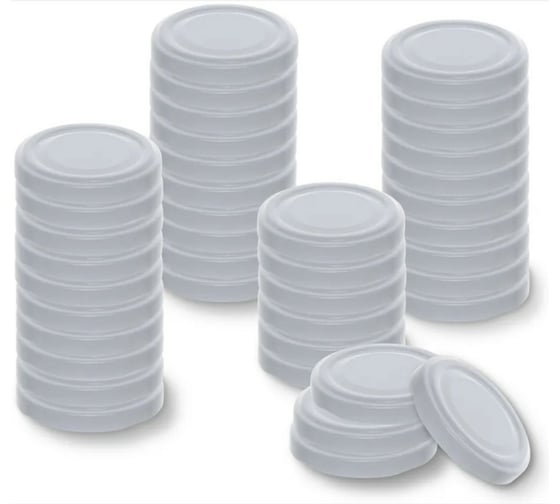 Изображение товара Набор крышек твист-офф ЛЕТО d 66 мм, белая, 40 шт. 98986
