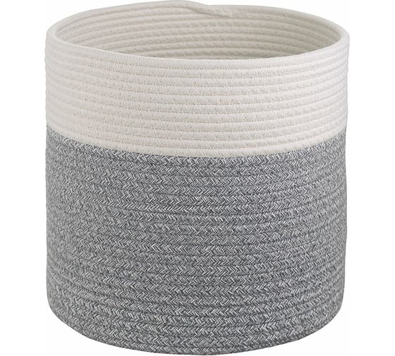 Изображение товара Кашпо Bergenson Bjorn Gerd диаметр 28x27 см кремовое/светло-серое TL-BB-GD-CR-GR-28